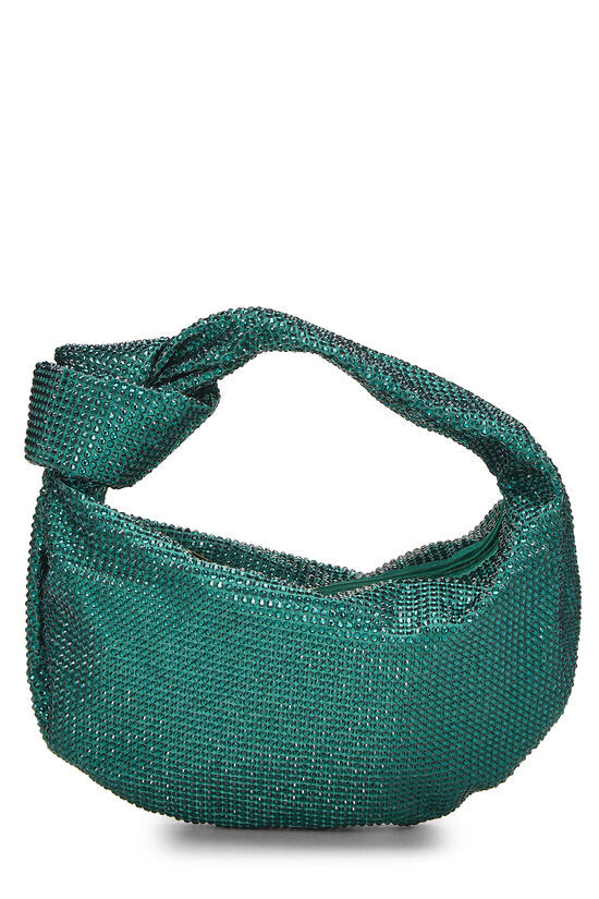 BOTTEGA VENETA Green Rhinestone Embellished Jodie Hotfix Mini