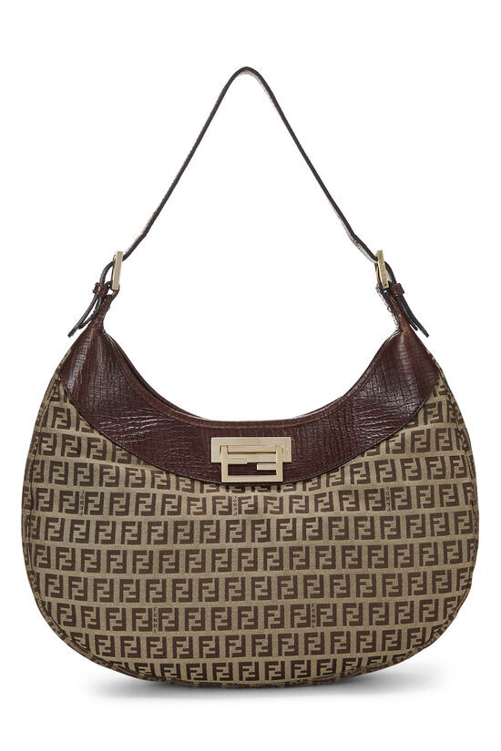 BROWN ZUCCHINO CANVAS HOBO BAG