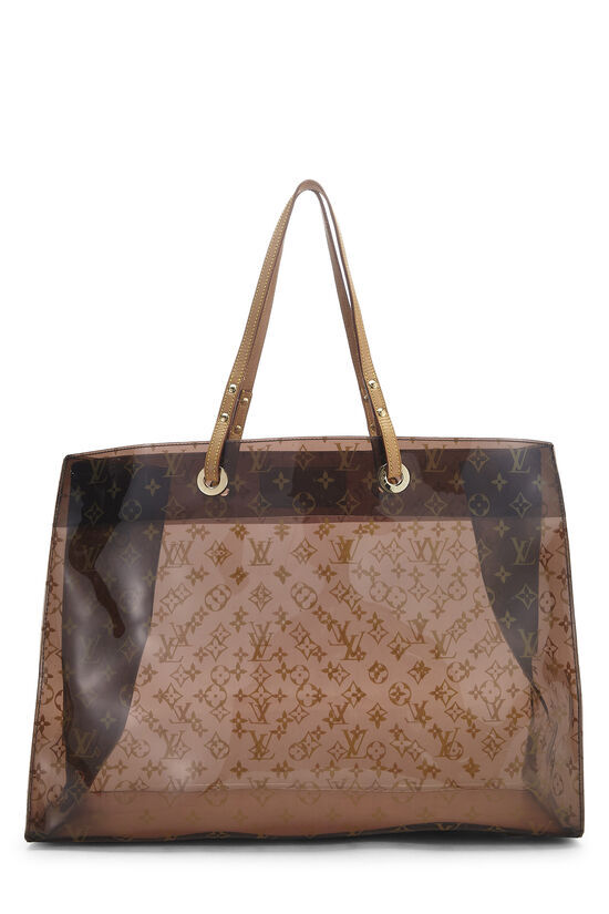 BROWN MONOGRAM VINYL CRUISE CABAS TOTE GM